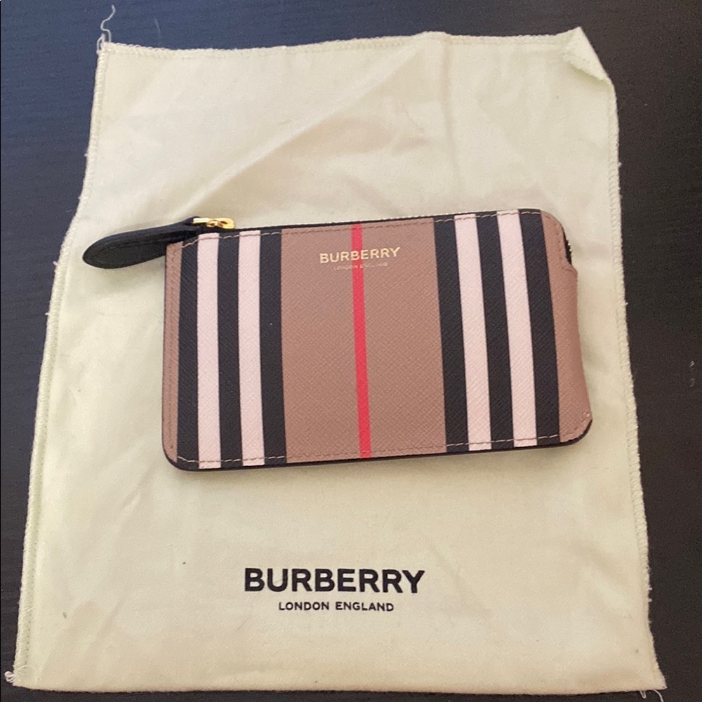 Burberry Multicolor Striped Zip Pouch
